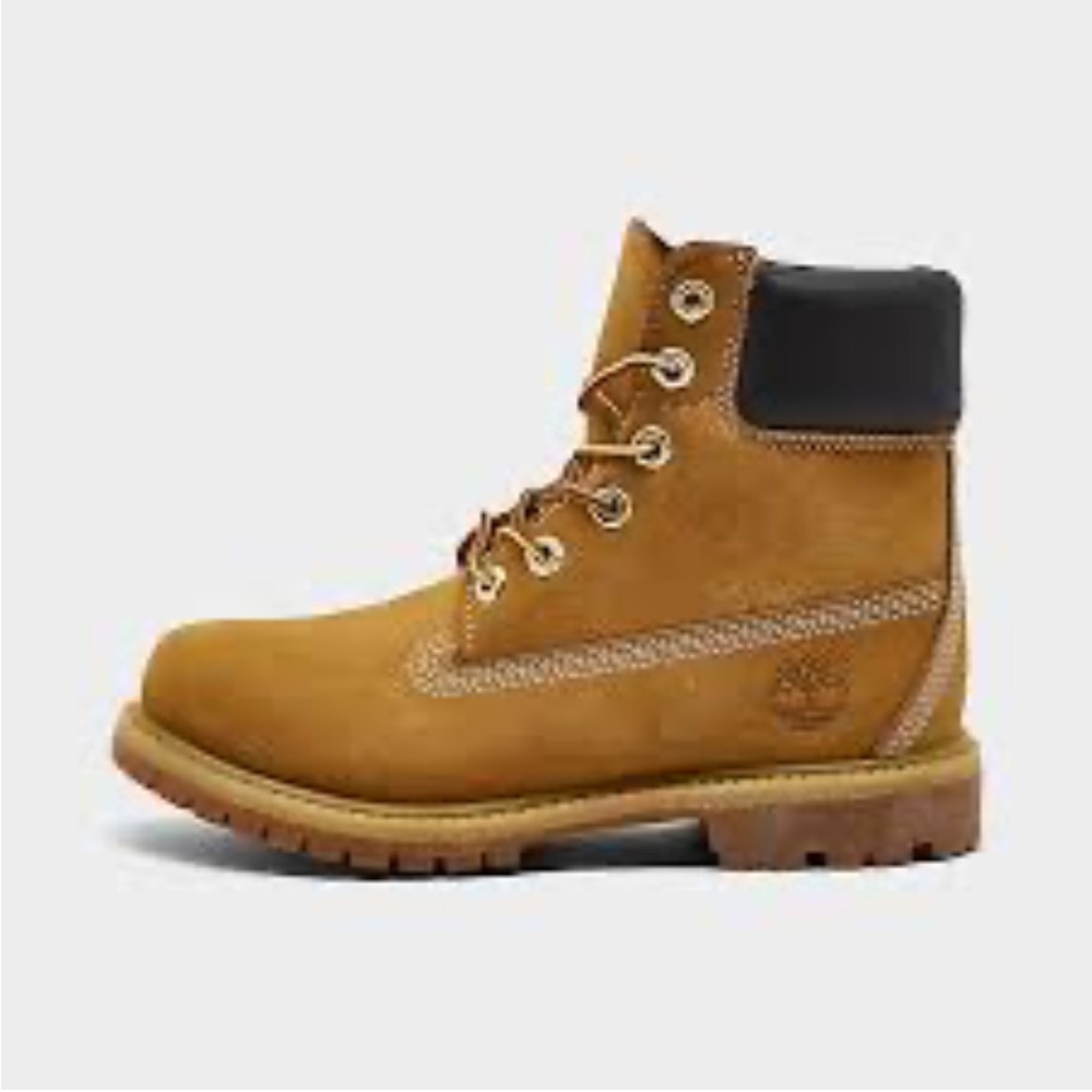 Big Kids Timberland 6" FOLKSTONE Boots Junior size 3.5M camel Waterproof